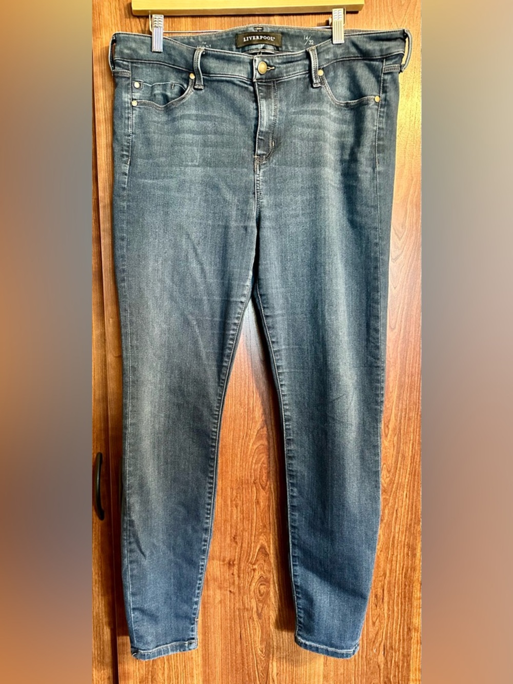 Liverpool Womens The Skinny Jeans Medium Wash Good Condition Size 14